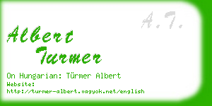 albert turmer business card